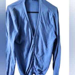 H&M Men's Sky Blue Cardigan Sweater Size Large